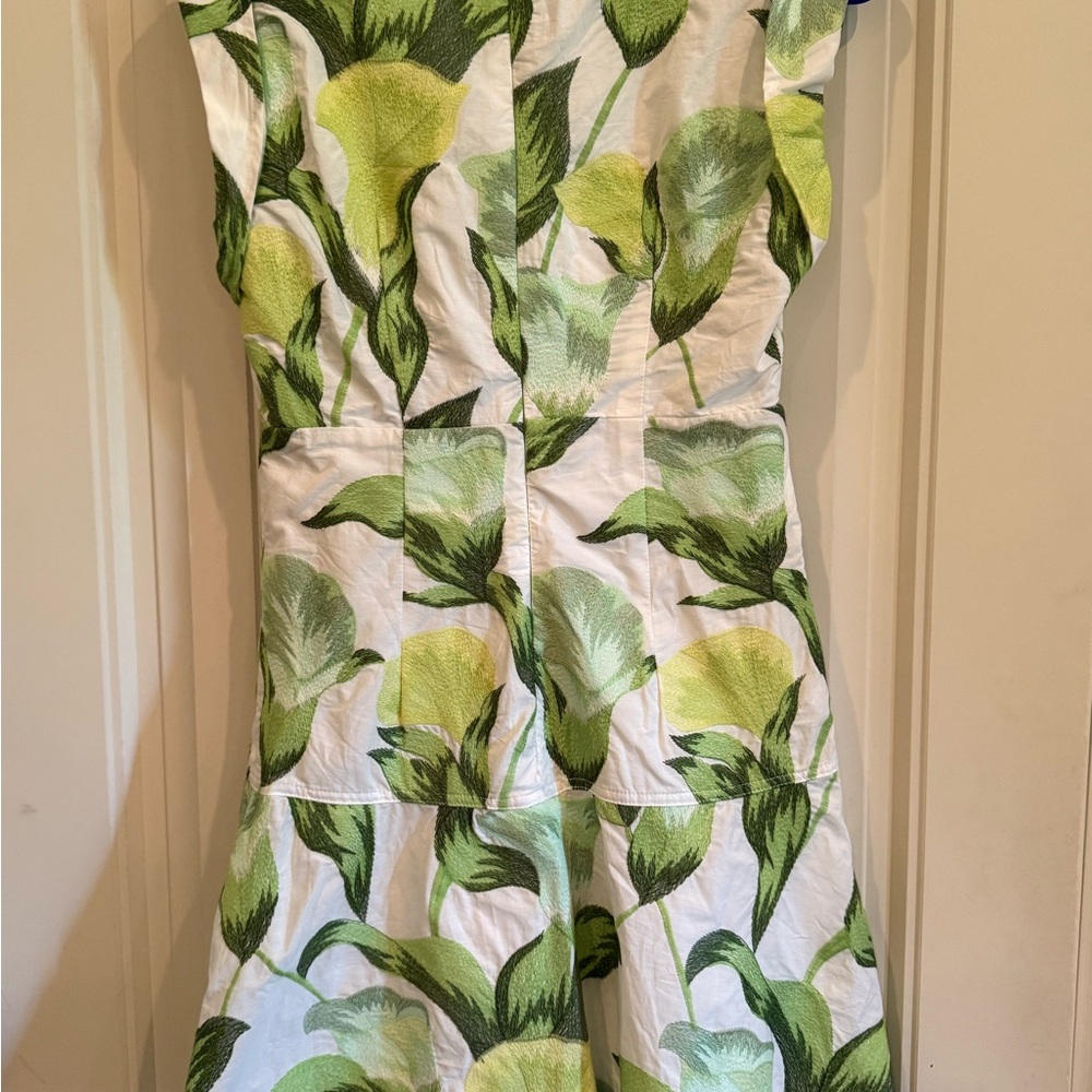Adelyn Rae Leafy Green and White Midi Dress - Picture 2 of 12